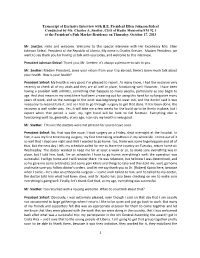 1 Transcript of Exclusive Interview with H.E. President Ellen Johnson
