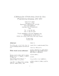 A Bibliography of Publications About the Java Programming Language, 2010–2019