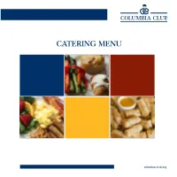 Catering Menu