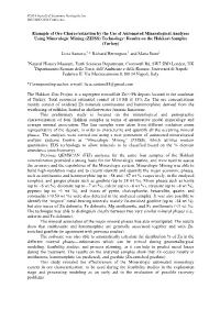 Example of Ore Characterization by the Use of Automated Mineralogical Analyses Using Mineralogic Mining (ZEISS) Technology: Results on the Hakkari Samples (Turkey)