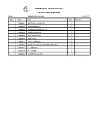 List of Students Onroles