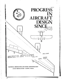 Shuttle/Progress in Aircraft Design Since 1903