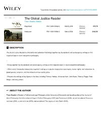 The Global Justice Reader Thom Brooks (Editor)