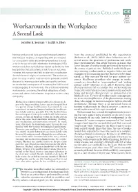 Workarounds in the Workplace a Second Look