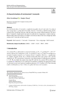 A Characterization of Seminormal C-Monoids