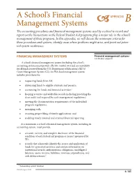 Appendix B: a School's Financial Management Systems
