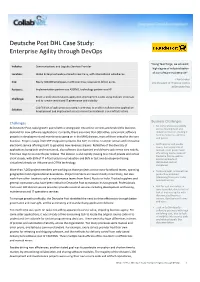 Deutsche Post DHL Case Study: Enterprise Agility Through Devops