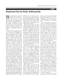 For Early Anthropoids