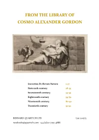 From the Library of Cosmo Alexander Gordon