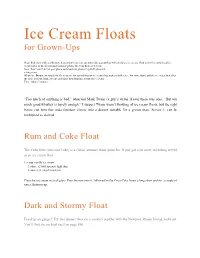 Ice Cream Floats for Grown-Ups