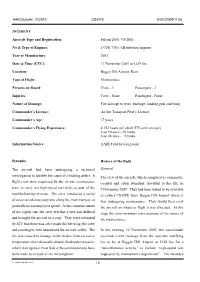 INCIDENT Aircraft Type and Registration: Falcon 2000, CS-DFE No & Type of Engines: 2 CFE 738-1-1B Turbofan Engines Year Of
