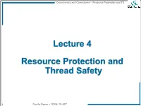 Lecture 4 Resource Protection and Thread Safety