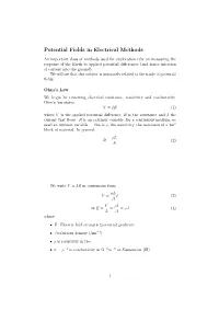 Potential Fields in Electrical Methods