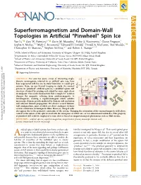Superferromagnetism and Domain-Wall Topologies in Artificial “Pinwheel” Spin