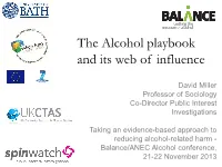 The Alcohol Playbook and Its Web of Influence