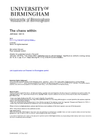 University of Birmingham the Chaos Within