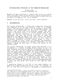 Co-Occurrence Patterns in the Voynich Manuscript Torsten Timm Torsten.Timm@Kereti.De