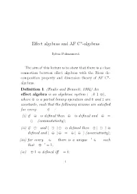 Effect Algebras and AF C