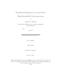 Modulated Backscatter for Low-Power High-Bandwidth Communication