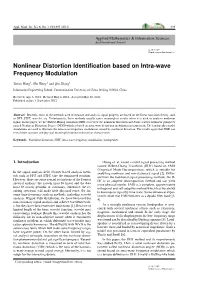 Nonlinear Distortion Identification Based on Intra-Wave Frequency