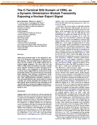 The C-Terminal SH3 Domain of CRKL As a Dynamic Dimerization Module Transiently Exposing a Nuclear Export Signal