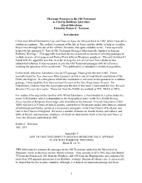 1 Messianic Passages in the Old Testament As Cited in Rabbinic