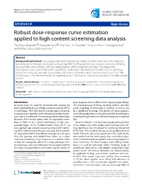 Robust Dose-Response Curve Estimation Applied to High Content
