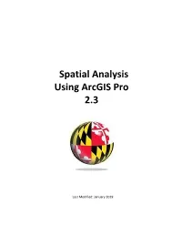 Spatial Analysis Tutorial Arcgis Pro