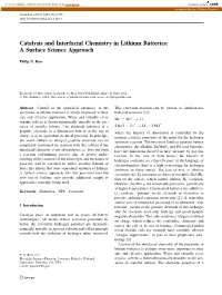 Catalysis and Interfacial Chemistry in Lithium Batteries: a Surface Science Approach