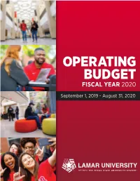 Operating Budget FY 2020