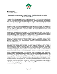 Samling to Raise Awareness on Timber Certification Scheme for the Communities