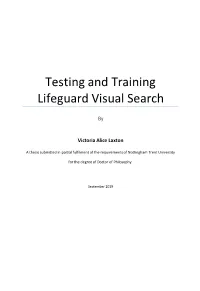 Testing and Training Lifeguard Visual Search
