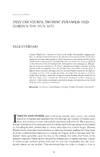 Tiny Creatures, Trophic Pyramids and Hardy's &lt;I&gt;The Dynasts&lt;/I&gt;