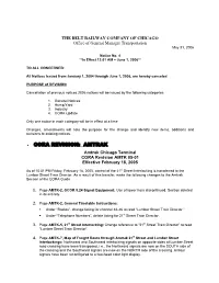 • CORA REVISION: AMTRAK Amtrak Chicago Terminal CORA Revision AMTK 05-01 Effective February 18, 2005
