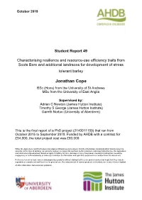 Jonathan Cope Bsc (Hons) from the University of St Andrews Msc from the University of East Anglia
