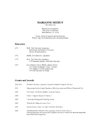 MARIANNE MITHUN Curriculum Vitae