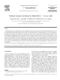 Sediment Transport Modeling for Kulim River E a Case Study