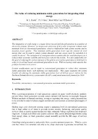 The Value of Reducing Minimum Stable Generation for Integrating Wind Energy