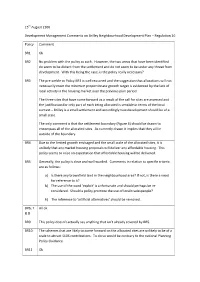 15Th August 2106 Development Management Comments on Brilley