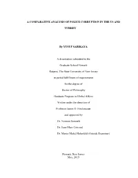 A Comparative Analysis of Police Corruption in the Us And