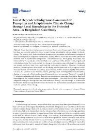 Forest Dependent Indigenous Communities' Perception and Adaptation to Climate Change Through Local Knowledge in the Protected