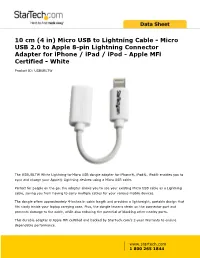Micro USB to Lightning Dongle