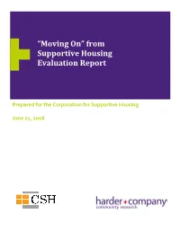 “Moving On” from Supportive Housing Evaluation Report