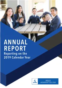 ANNUAL REPORT Reporting on the 2019 Calendar Year CONTENTS