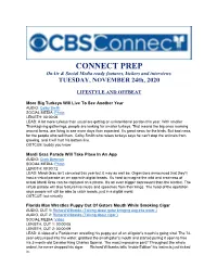 CONNECT PREP Onair & Social Media Ready Features, Kickers and Interviews