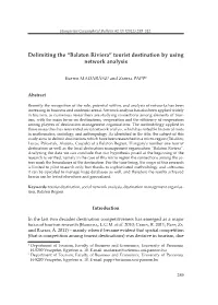 Delimiting the “Balaton Riviera” Tourist Destination by Using Network Analysis