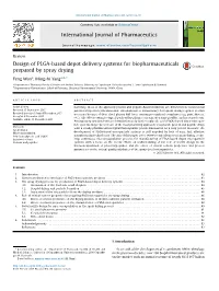 Design of PLGA-Based Depot Delivery Systems for Biopharmaceuticals