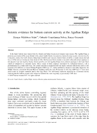 Seismic Evidence for Bottom Current Activity at the Agulhas Ridge