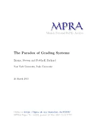 The Paradox of Grading Systems