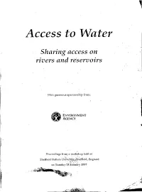 Access to Water Sharing Access on Rivers and Reservoirs